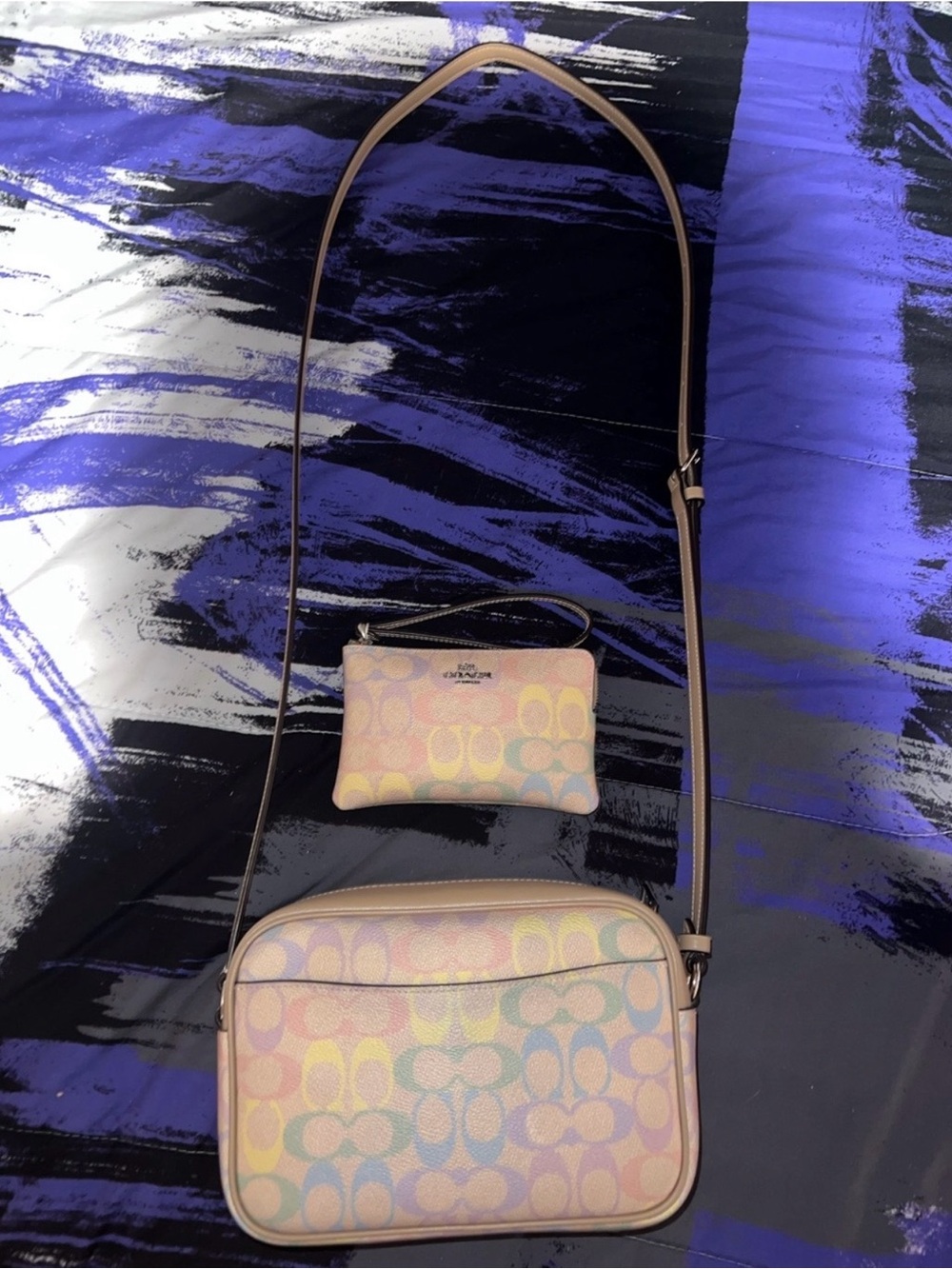 COACH Pastel Signature Crossbody Bag with Wristlet - Picture 3 of 8